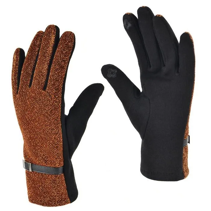 2-Pack: Women's Sparkly Touch Screen Winter Gloves