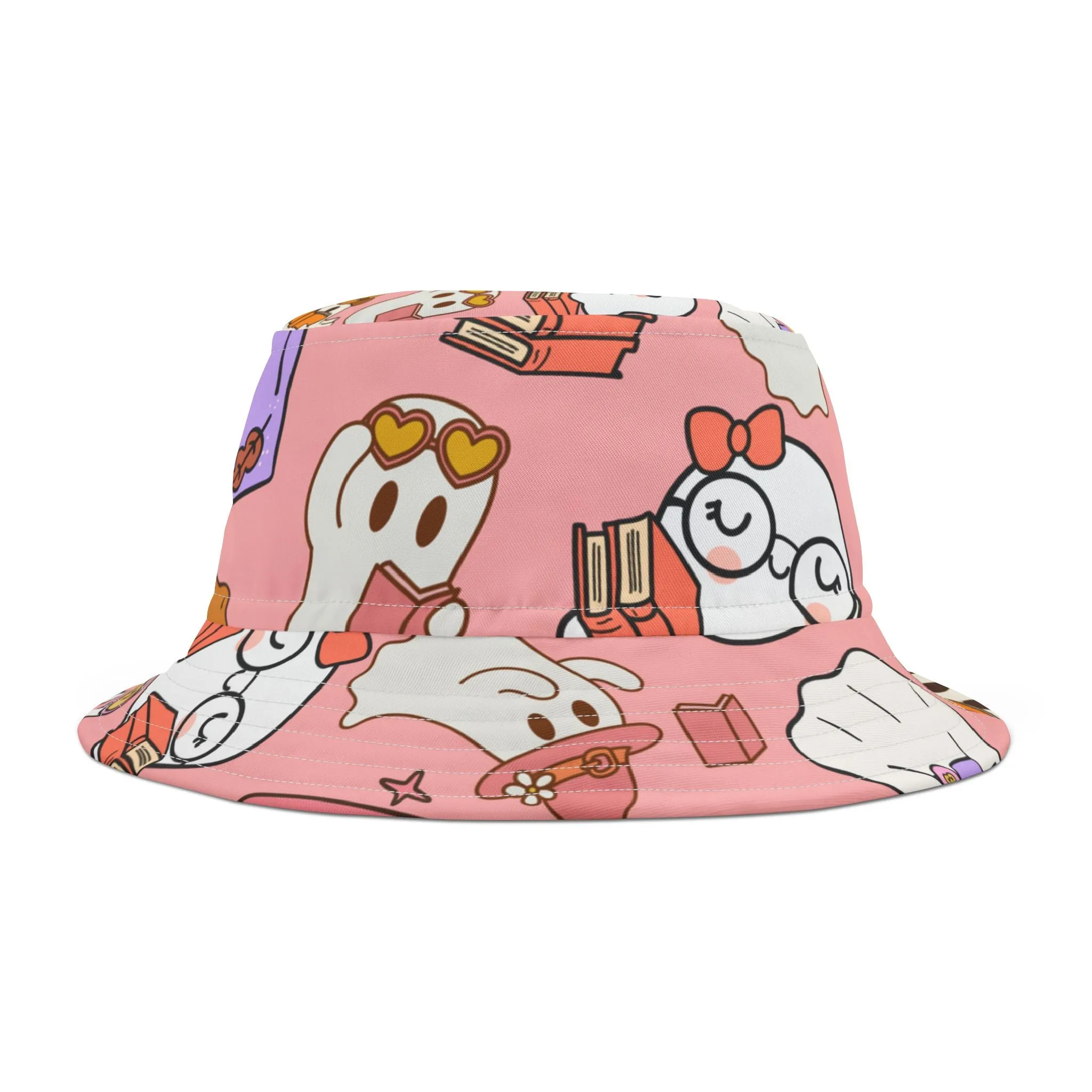 Bucket hat: Whimsical Ghost & Book Bucket Hat