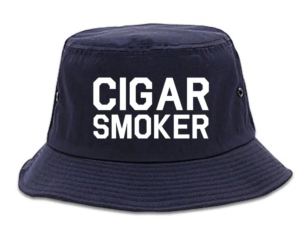 Cigar Smoker Mens Bucket Hat
