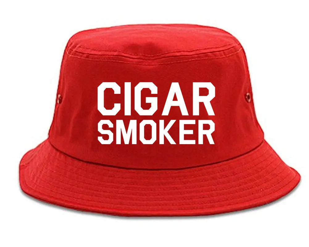 Cigar Smoker Mens Bucket Hat