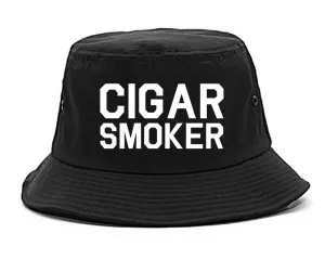 Cigar Smoker Mens Bucket Hat