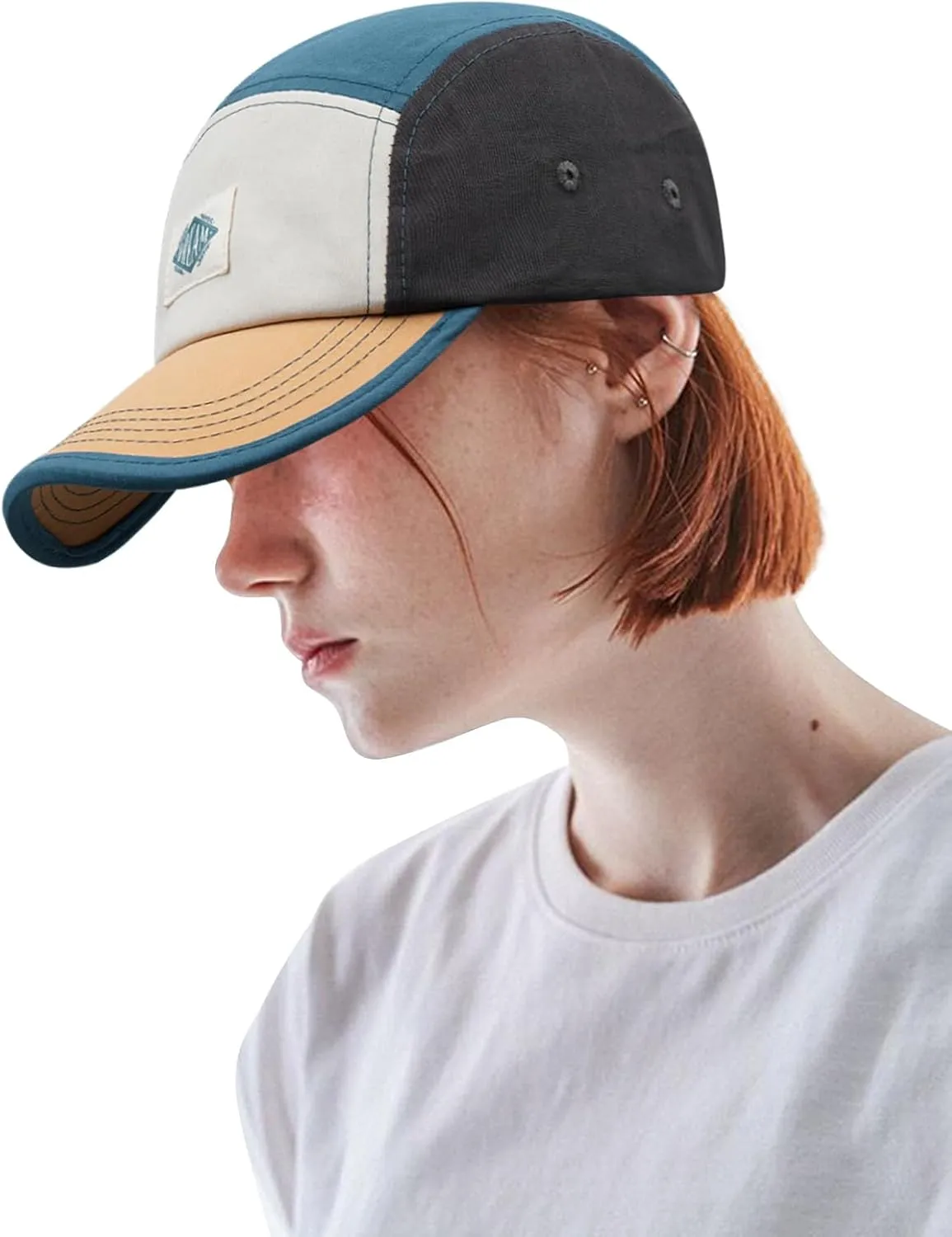 Clakllie 5 Panel Baseball Cap Lightweight Running Hats Snapback Trucker Hat Hip Hop Bike Board Cap Cotton Golf Dad Hat