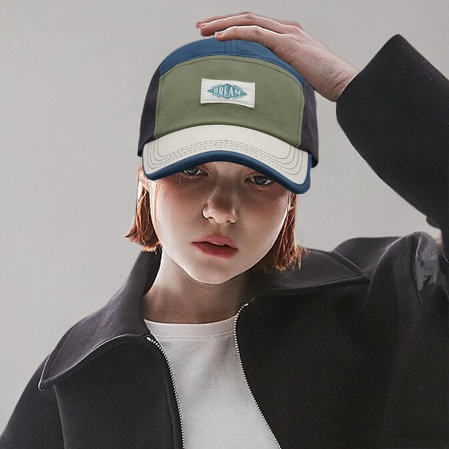 Clakllie 5 Panel Baseball Cap Lightweight Running Hats Snapback Trucker Hat Hip Hop Bike Board Cap Cotton Golf Dad Hat