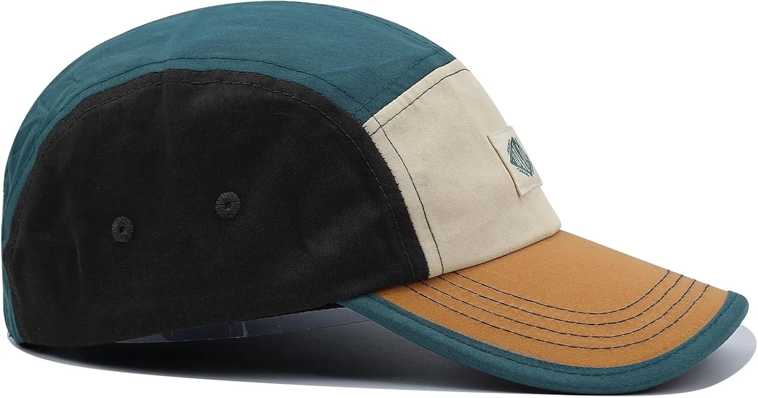 Clakllie 5 Panel Baseball Cap Lightweight Running Hats Snapback Trucker Hat Hip Hop Bike Board Cap Cotton Golf Dad Hat