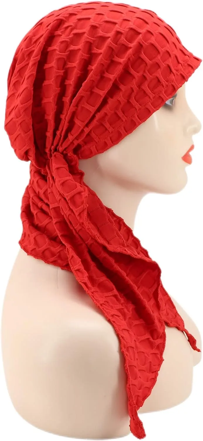 Coolwife Womens Chemo Cancer Turbans Cap Pre-Tied Hair Cover Wrap Hats Sleep Scarf Headwrap