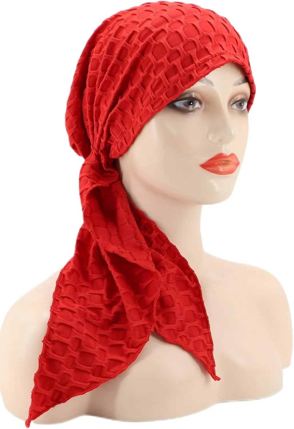 Coolwife Womens Chemo Cancer Turbans Cap Pre-Tied Hair Cover Wrap Hats Sleep Scarf Headwrap
