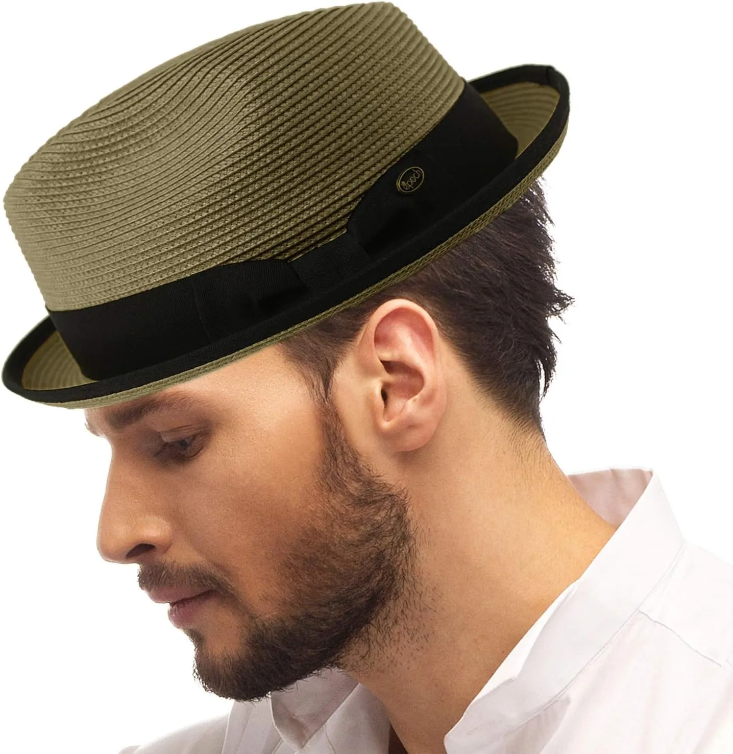 Epoch Men's Classy Travel Crushable 2tone Derby Fedora Upturn Curl Brim Hat
