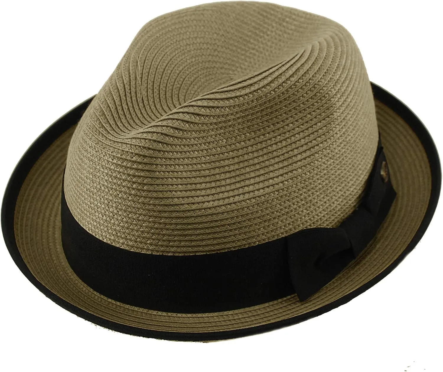 Epoch Men's Classy Travel Crushable 2tone Derby Fedora Upturn Curl Brim Hat