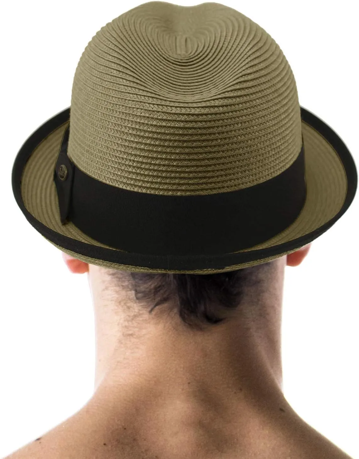Epoch Men's Classy Travel Crushable 2tone Derby Fedora Upturn Curl Brim Hat