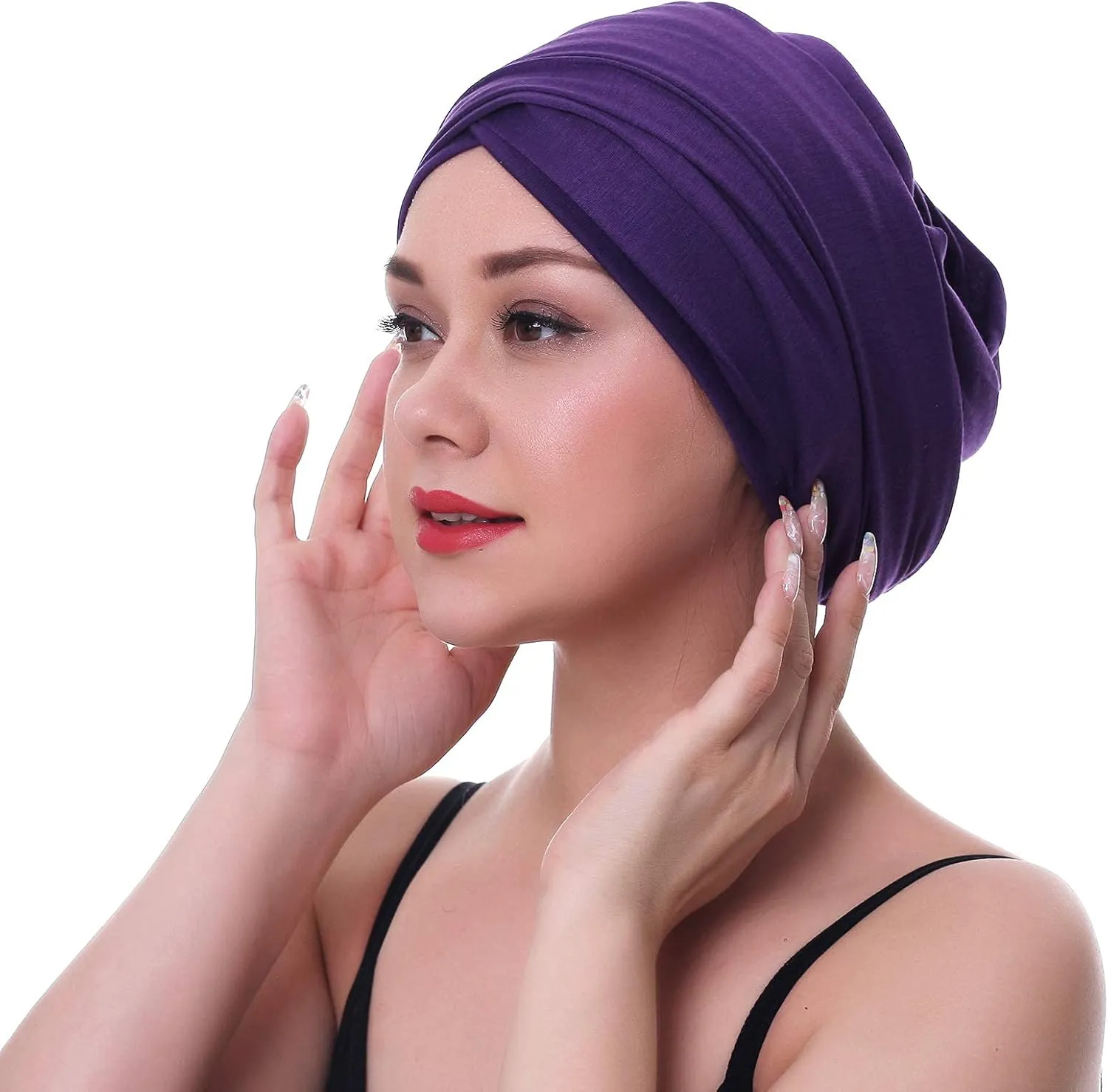 Ever Fairy Turban Head Wrap Scarf,African Women' Soft Long Scarf Shawl Hair Bohemian Headwrap Stretch Headband Tie