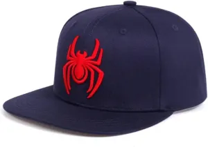 Flat Brim Hat Unisex Hat Cap Adjustable Snapback Cap for Men Women Boys Girls Navy
