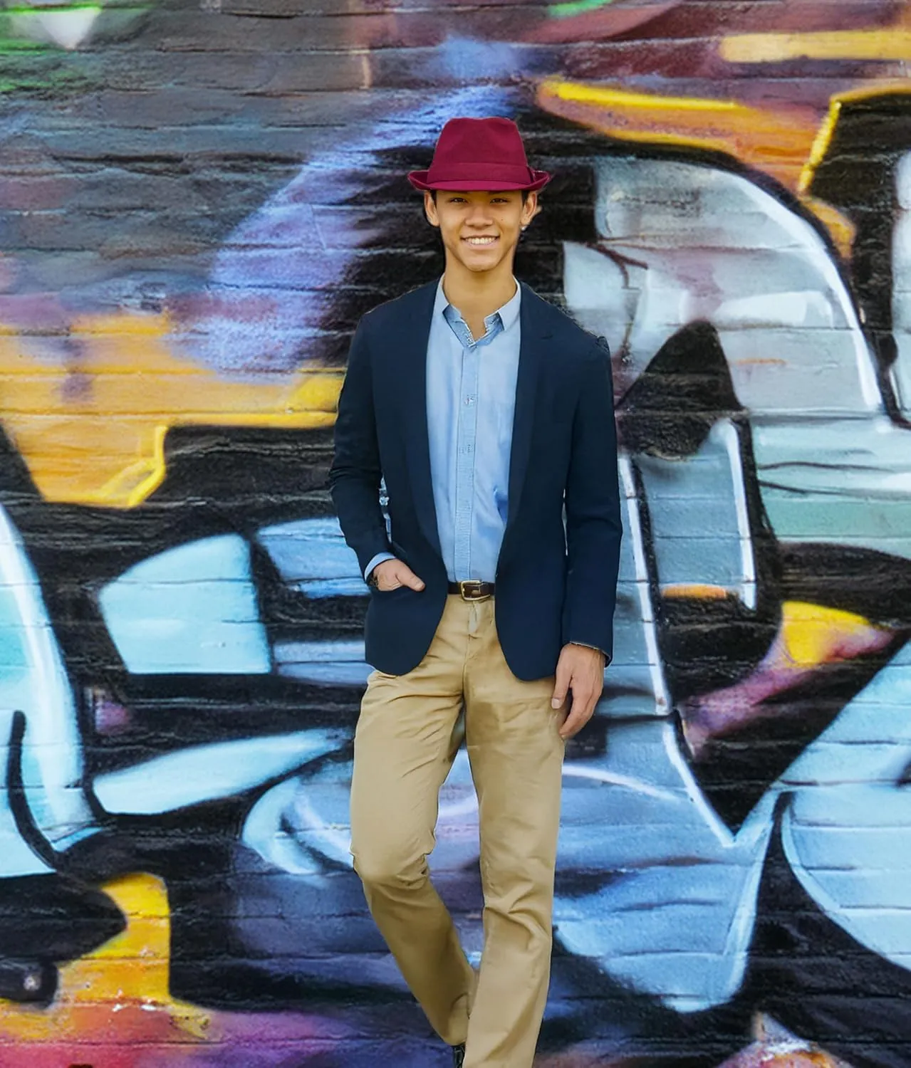 Funky Junque Premium Wool Fedora Hat - Classic Short Brim Structured Trilby