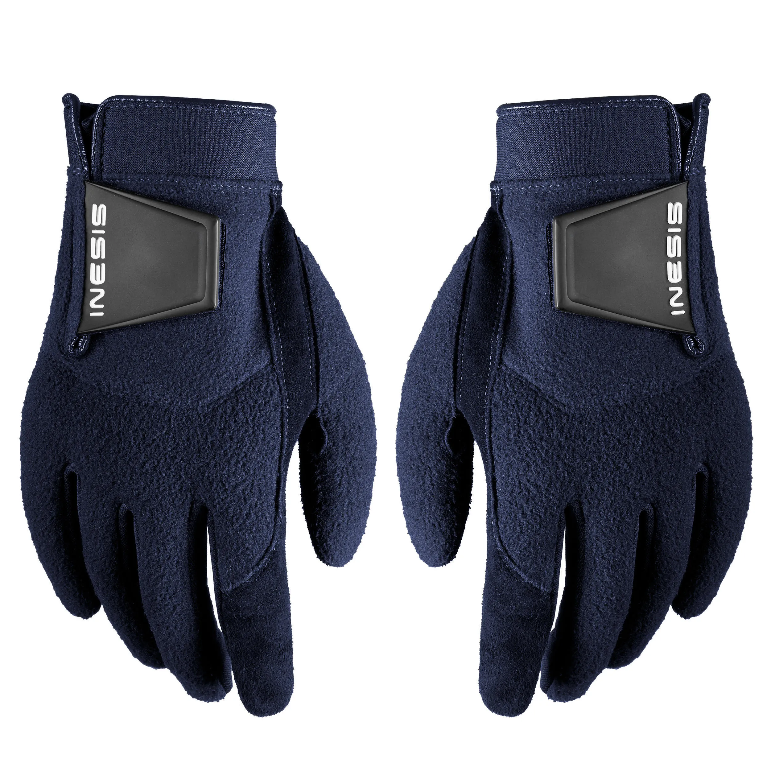 Golf gloves warm CW women's dark blue INESIS, black blue