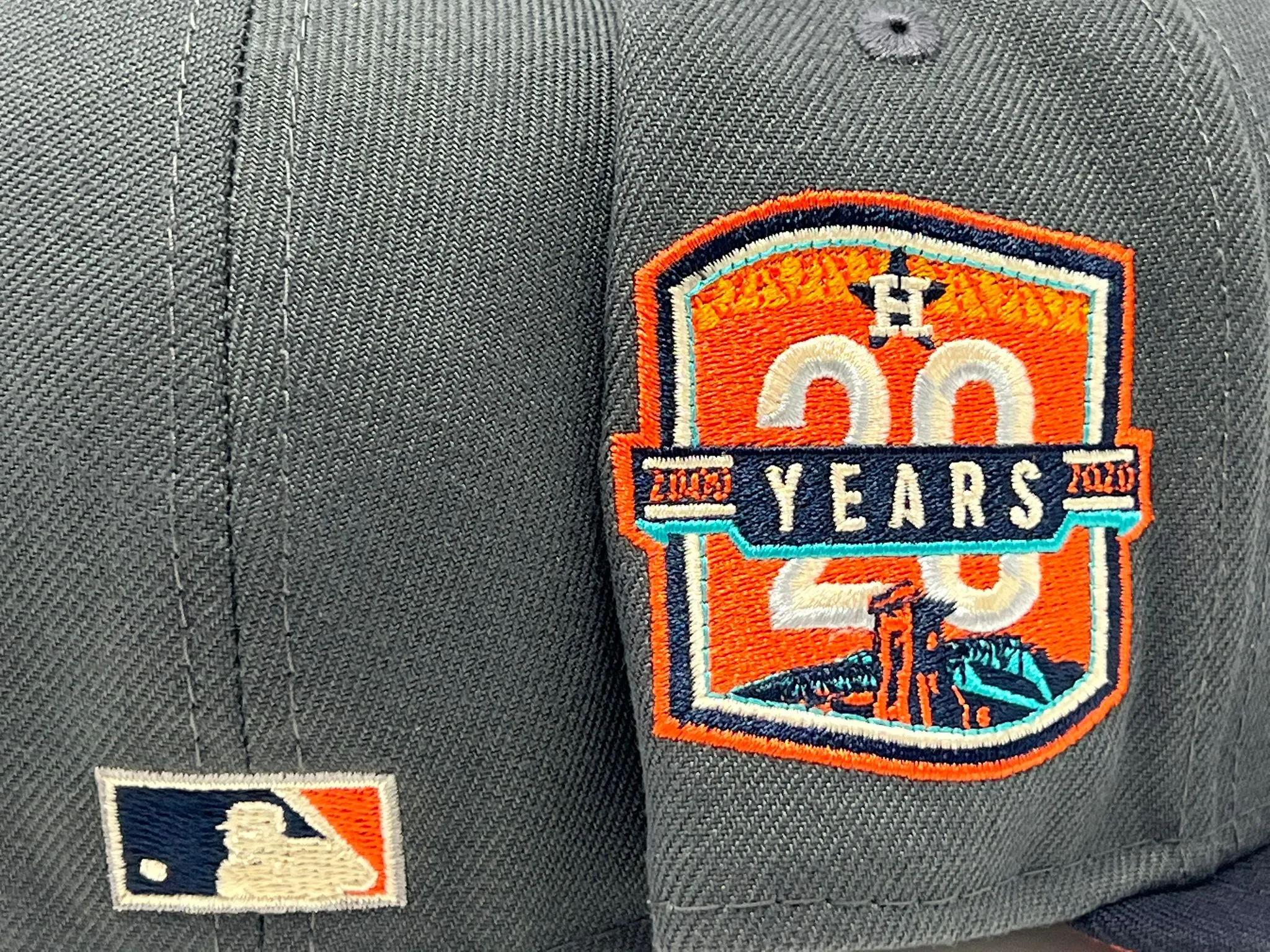 HOUSTON ASTROS "DARK GRAY DOME" ORANGE BRIM NEW ERA FITTED HAT