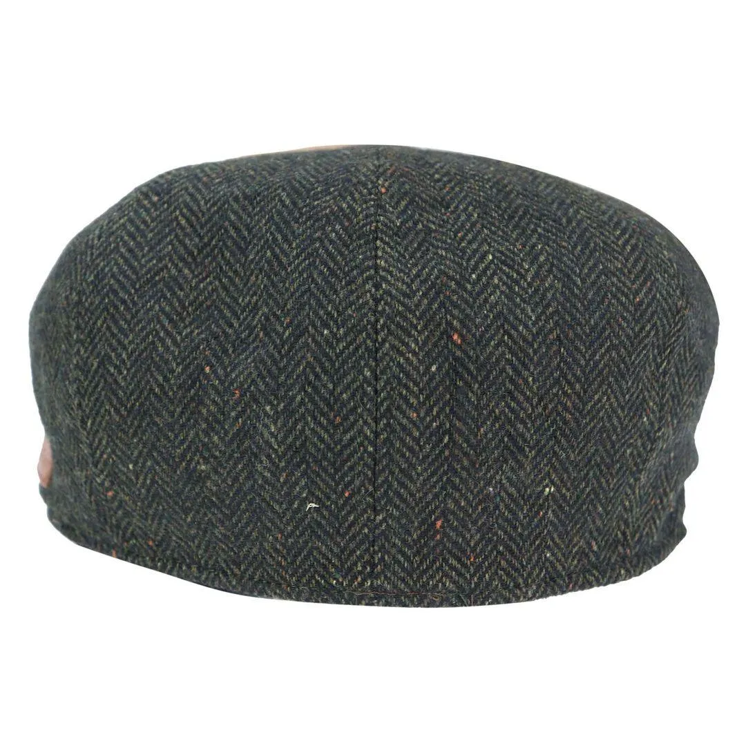 Mens Tweed Newsboy Peaky Blinder Baker Boy Razor Flat Cap Grandad Hat 8 Panel