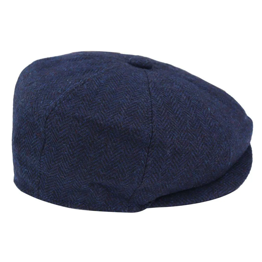 Mens Tweed Newsboy Peaky Blinder Baker Boy Razor Flat Cap Grandad Hat 8 Panel