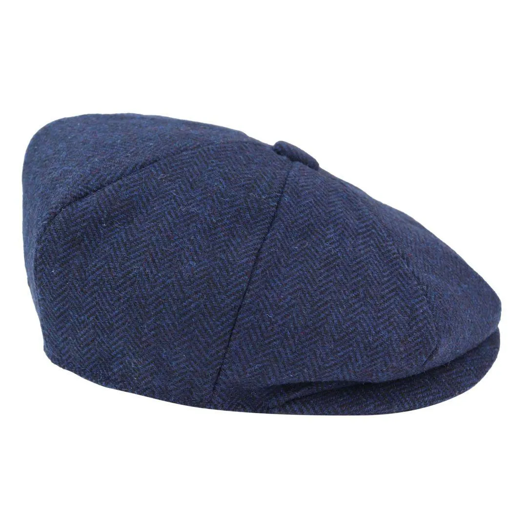 Mens Tweed Newsboy Peaky Blinder Baker Boy Razor Flat Cap Grandad Hat 8 Panel