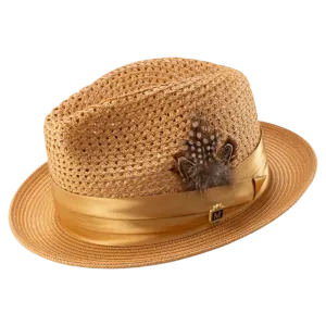 Montique Gold Tan Men's Summer Straw Hats Style H-34