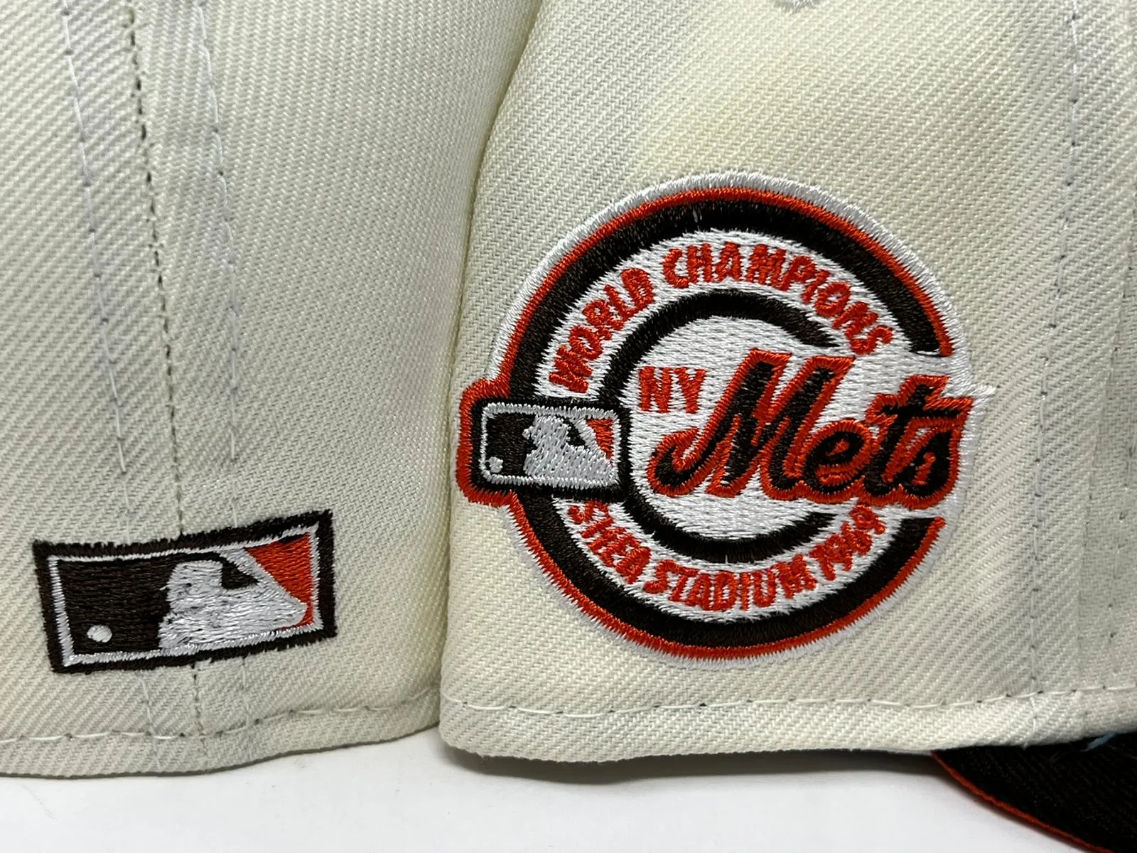 NEW YORK METS 1969 WORLD SERIES "HONEY COMB PACK" ORANGE BRIM NEW ERA FITTED HAT