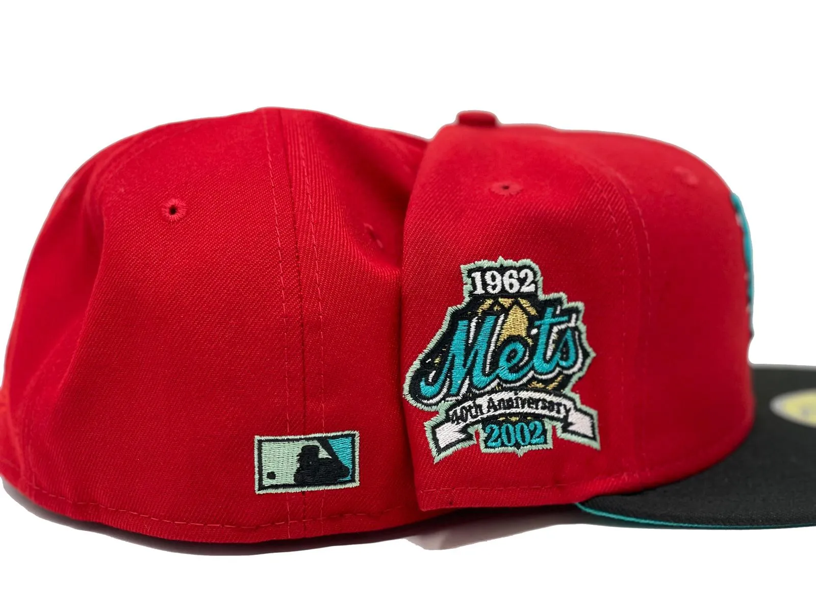 NEW YORK METS 40TH ANNIVERSARY TEAL BRIM NEW ERA FITTED HAT