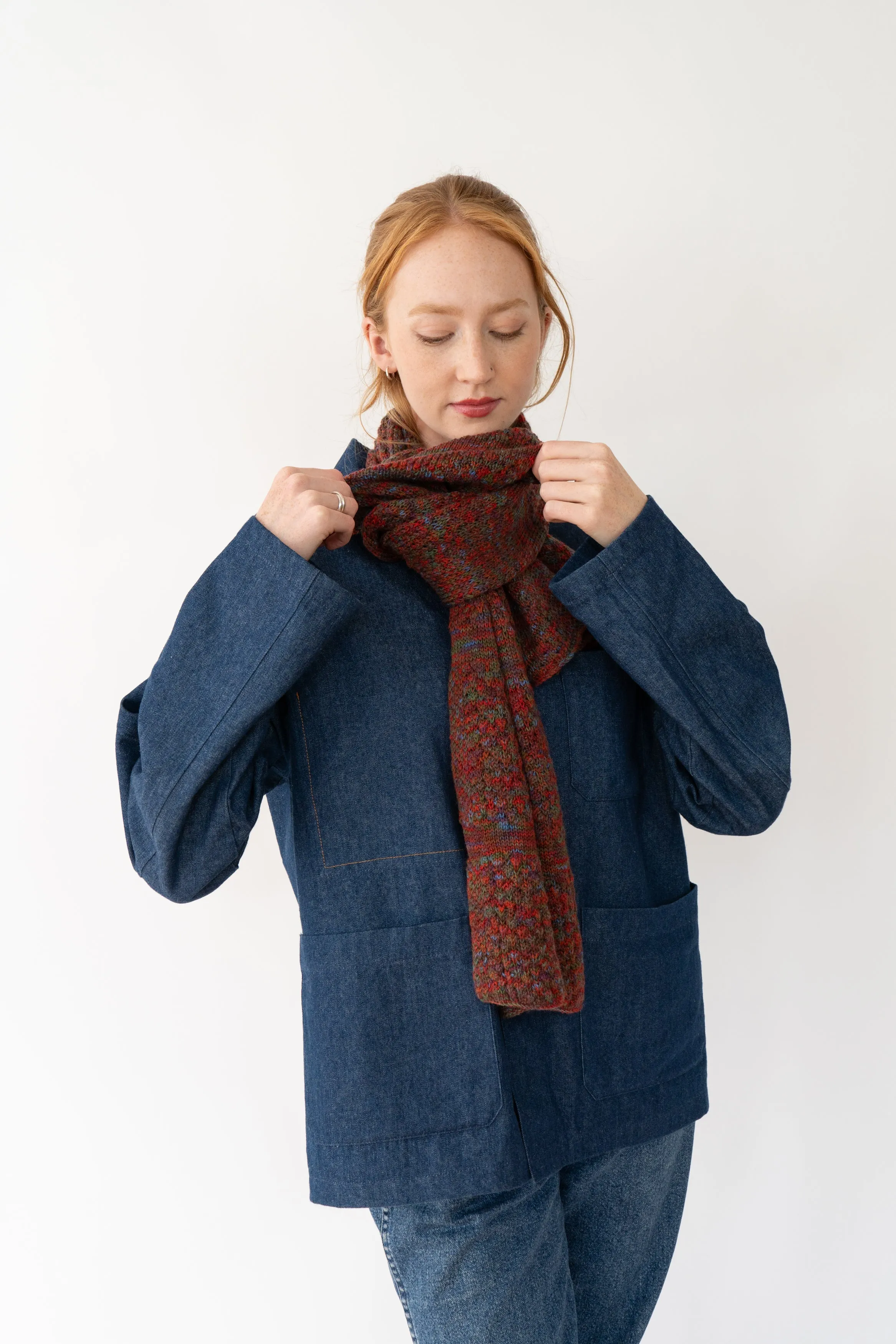 Rust Small Merino Scarf