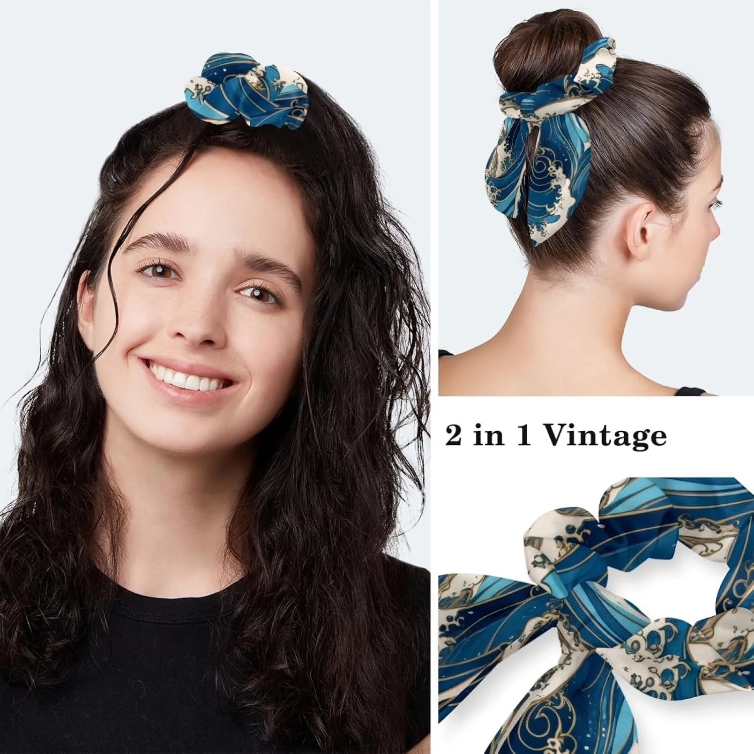 Scrub Caps Women, Ponytail Holder Surgical Cap with Hair Scrunchy