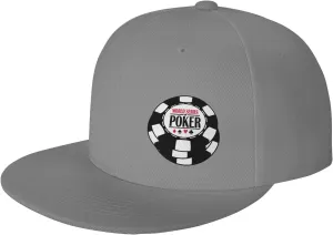 Snapback Cap World Series of Poker Hat Flat Brim Baseball Cap for Men Women