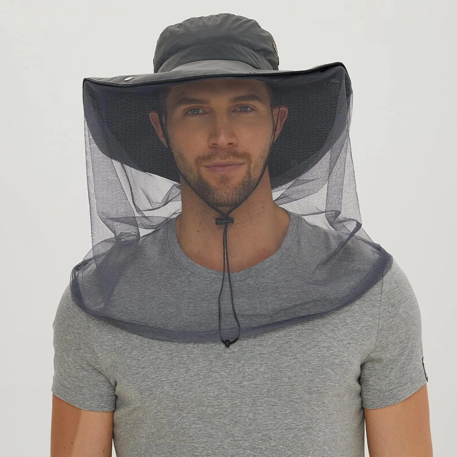 Spring Sun Hat with UPF 50  Unisex Fishing Hat Neck Flap Boonie Hat Bucket Hat