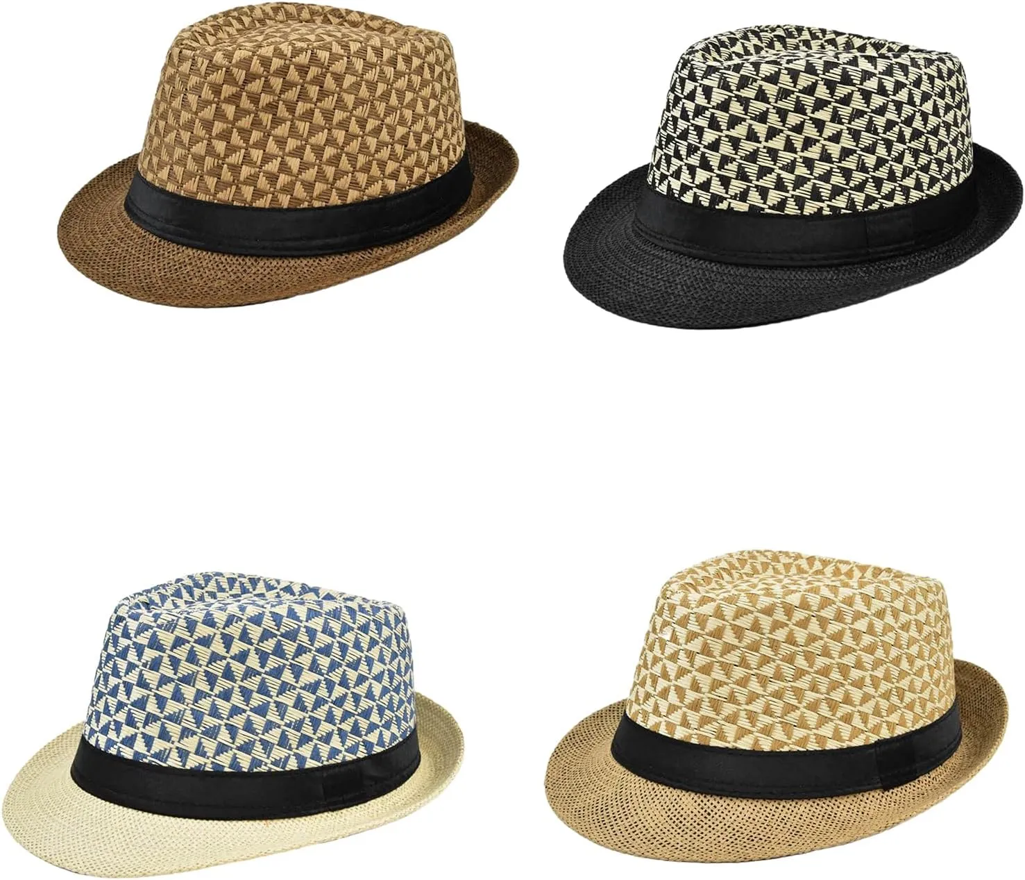 Straw Fedora Hat Straw British Style Straw Beach Hat Straw Hat Straw Panama Hat Panama Fedora Hat Tropical Printed