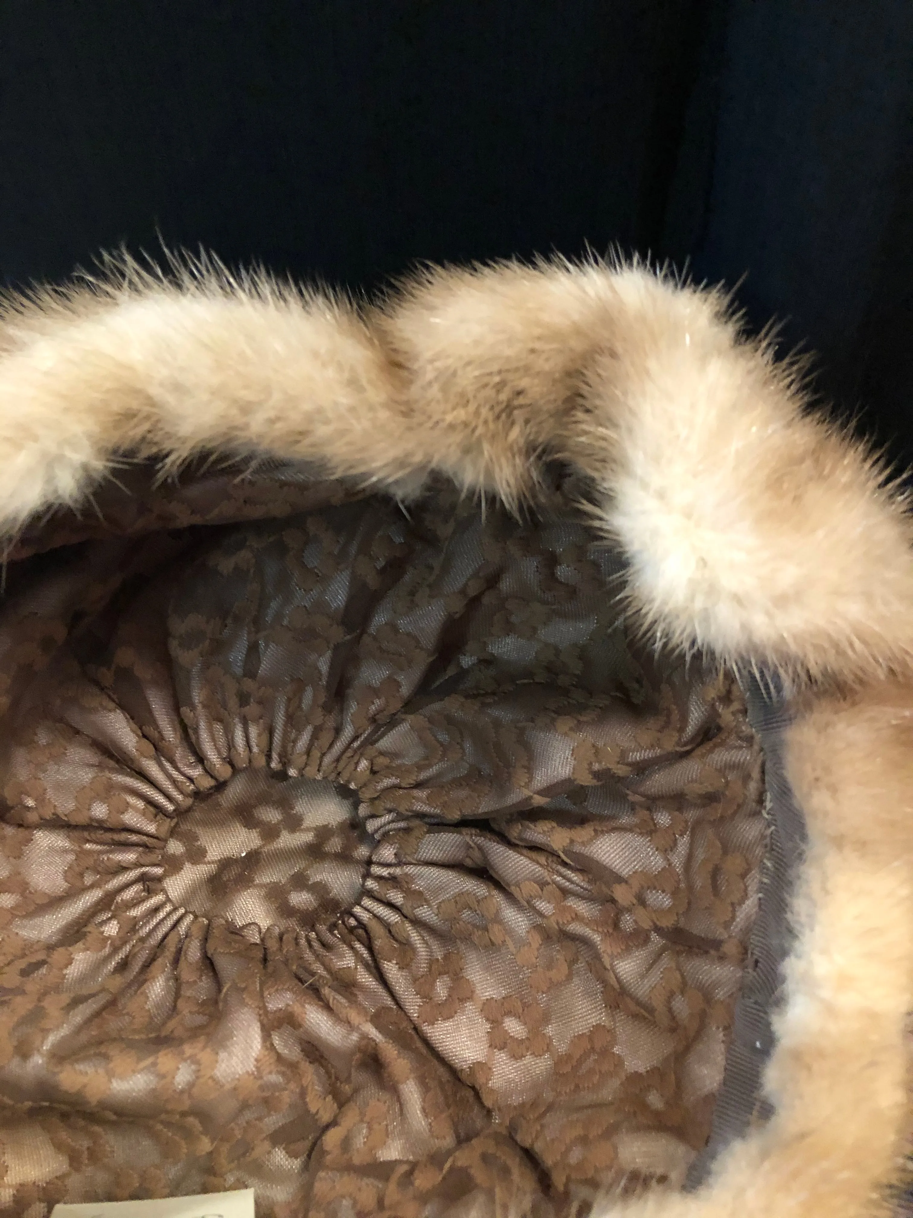 Vintage Blonde Fur Hat