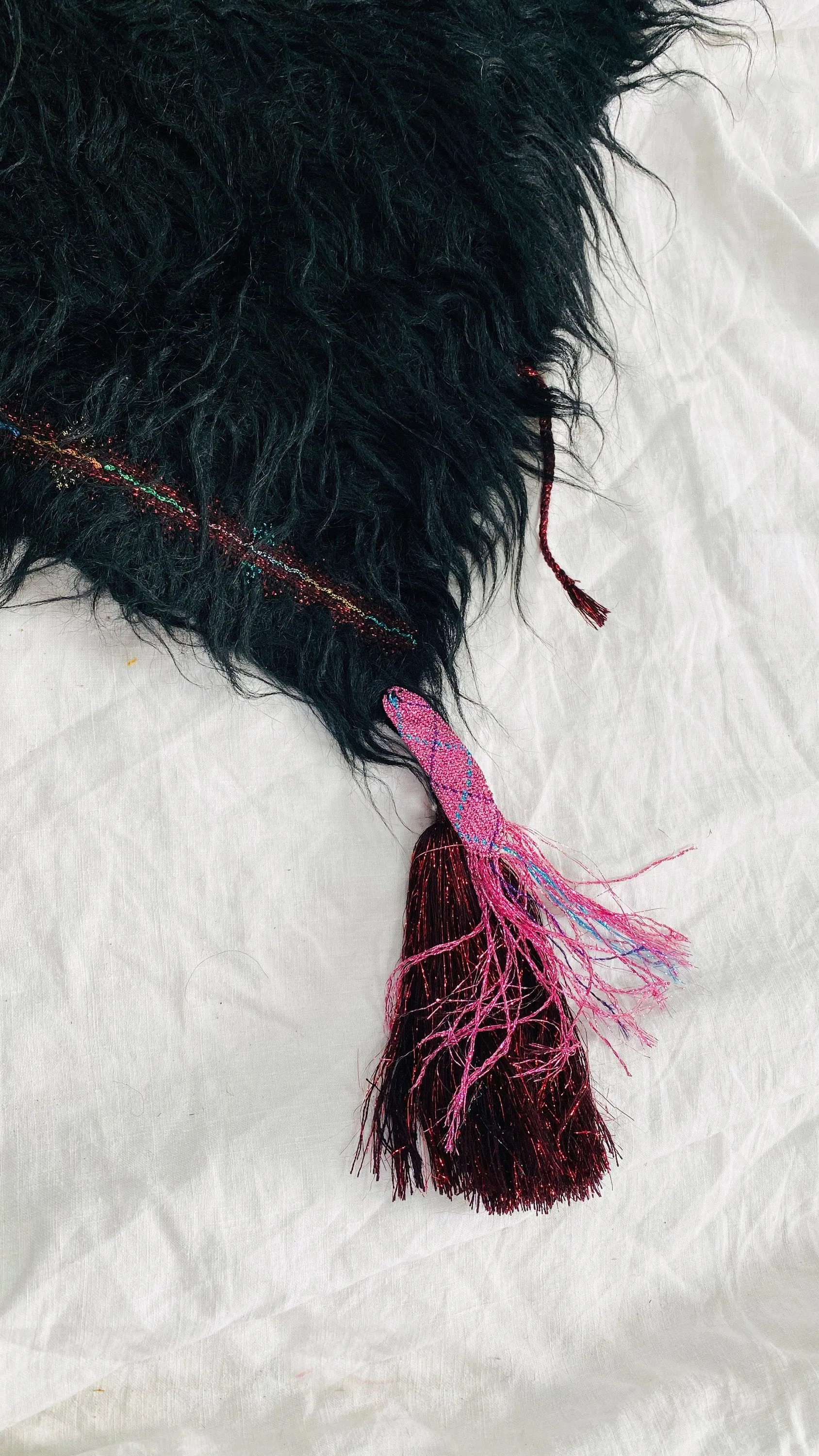 Wool Shawl with Tassels. Mayan. Chamula. Mexico