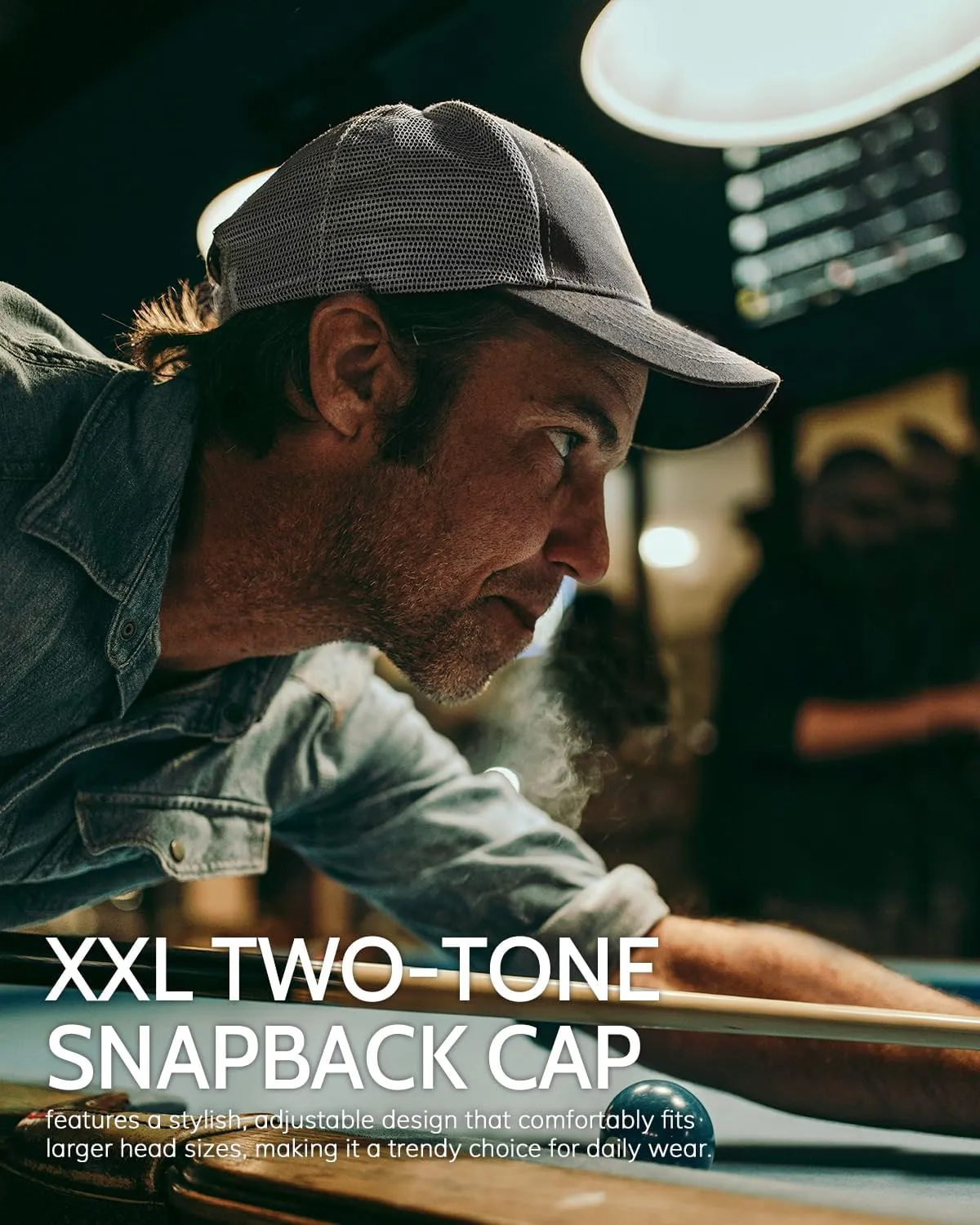 Zylioo Oversize XXL/XL Trucker Hats, Large Snapback Mesh Cap,Cool Summer Cap for Big Heads,Gaint 2 Tone Travel Cap